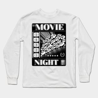 Retro Movie Night Long Sleeve T-Shirt